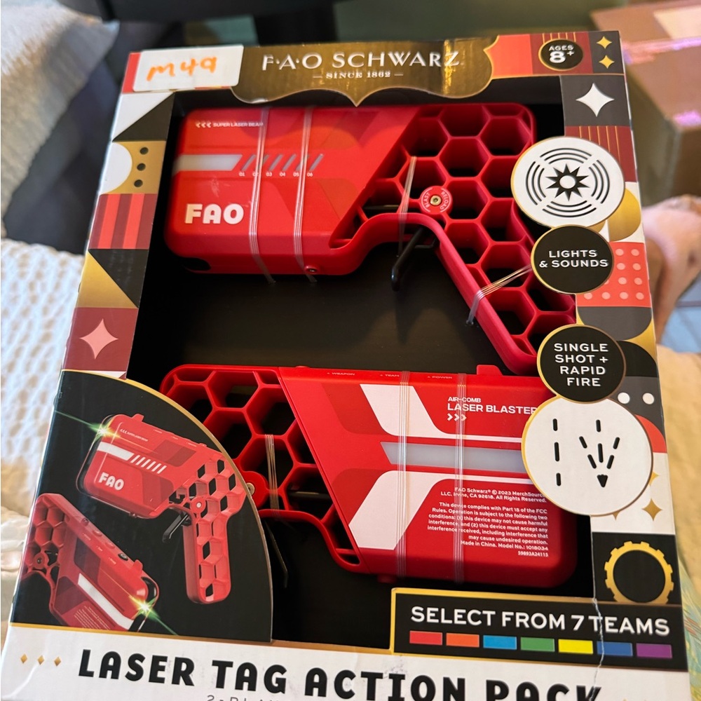 FAO Schwarz Red Laser Blaster Action Pack